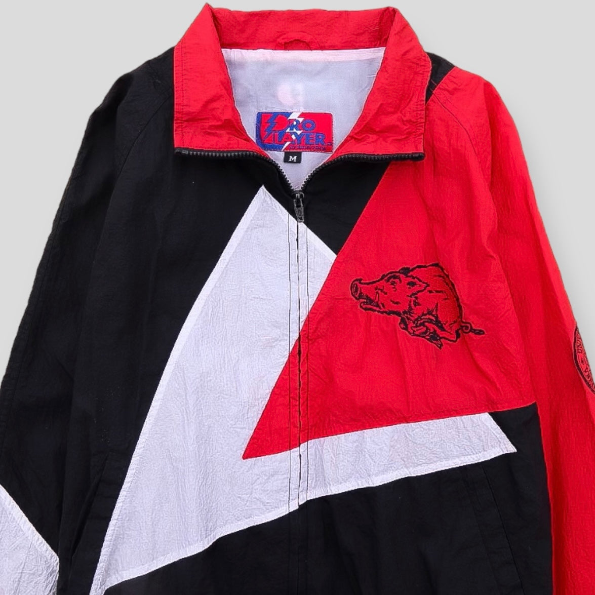 90s Arkansas Razorback Pro Player Retro Vintage Wind Breaker - backtovida