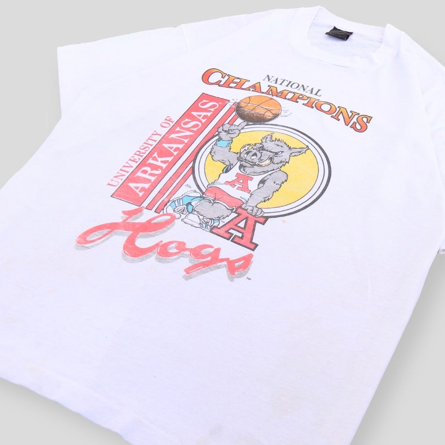 1994 Rare Razorback X Local Artist “Jim” National Champions Hogs Tee - backtovida