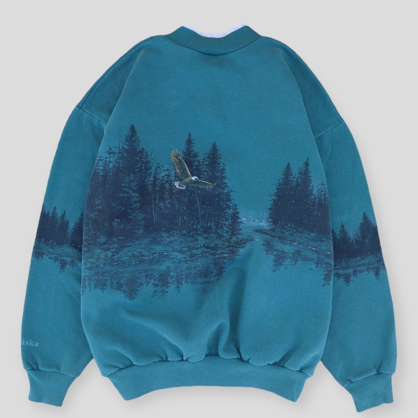 90s Vintage All Over Print Nature Crewneck - backtovida