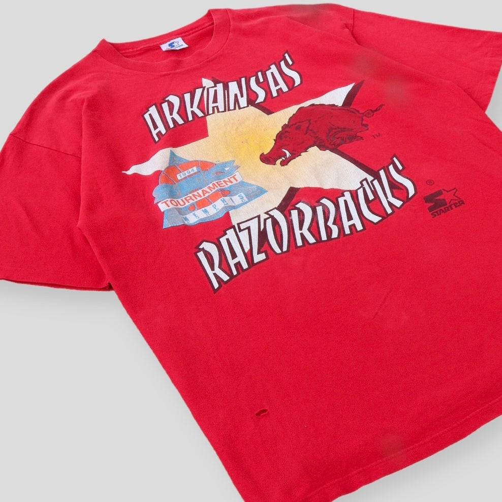 1994 Arkansas Razorbacks SEC Tournament Memphis Pyramid Tee - backtovida