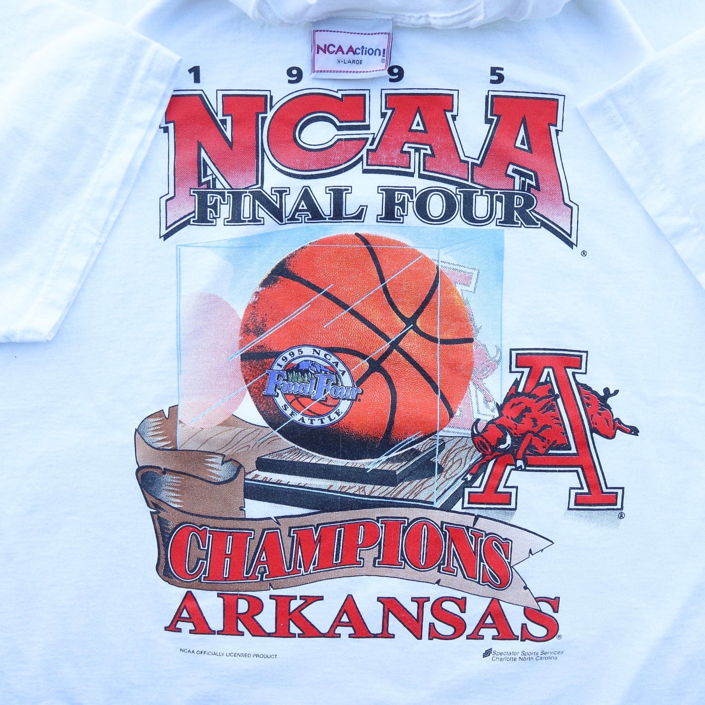 1995 Rare Arkansas Razorbacks NCAA Final Four Championship Tee - backtovida