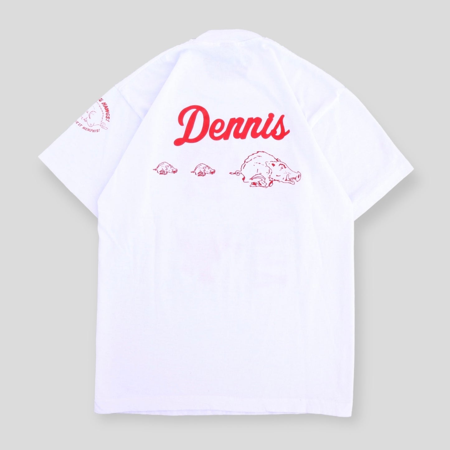 1989 Rare Arkansas Varsity Hog Tee - backtovida