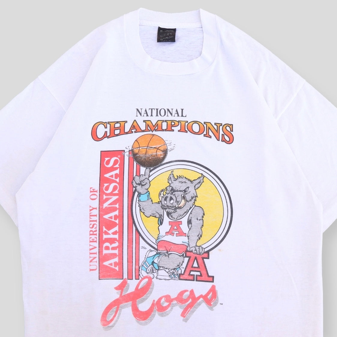1994 Rare Razorback X Local Artist “Jim” National Champions Hogs Tee - backtovida