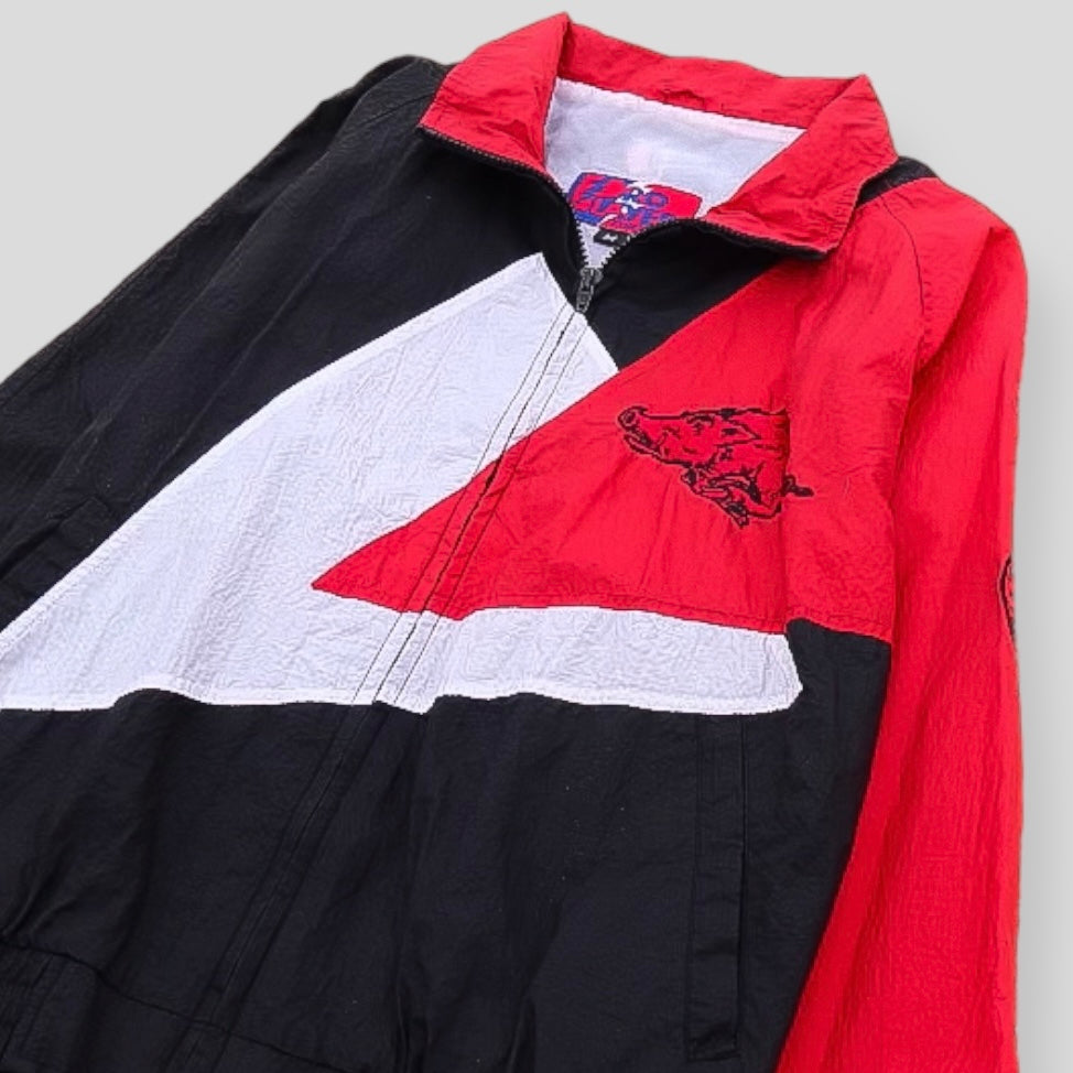 90s Arkansas Razorback Pro Player Retro Vintage Wind Breaker - backtovida