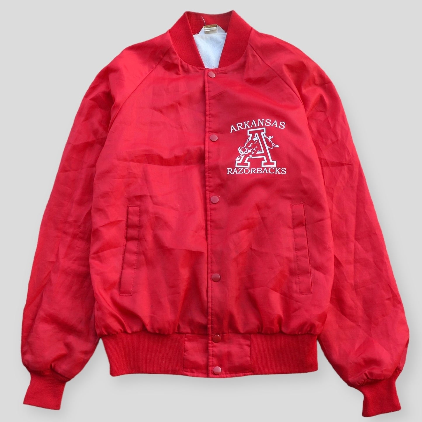 90s Arkansas Razorbacks Varsity Jacket - backtovida