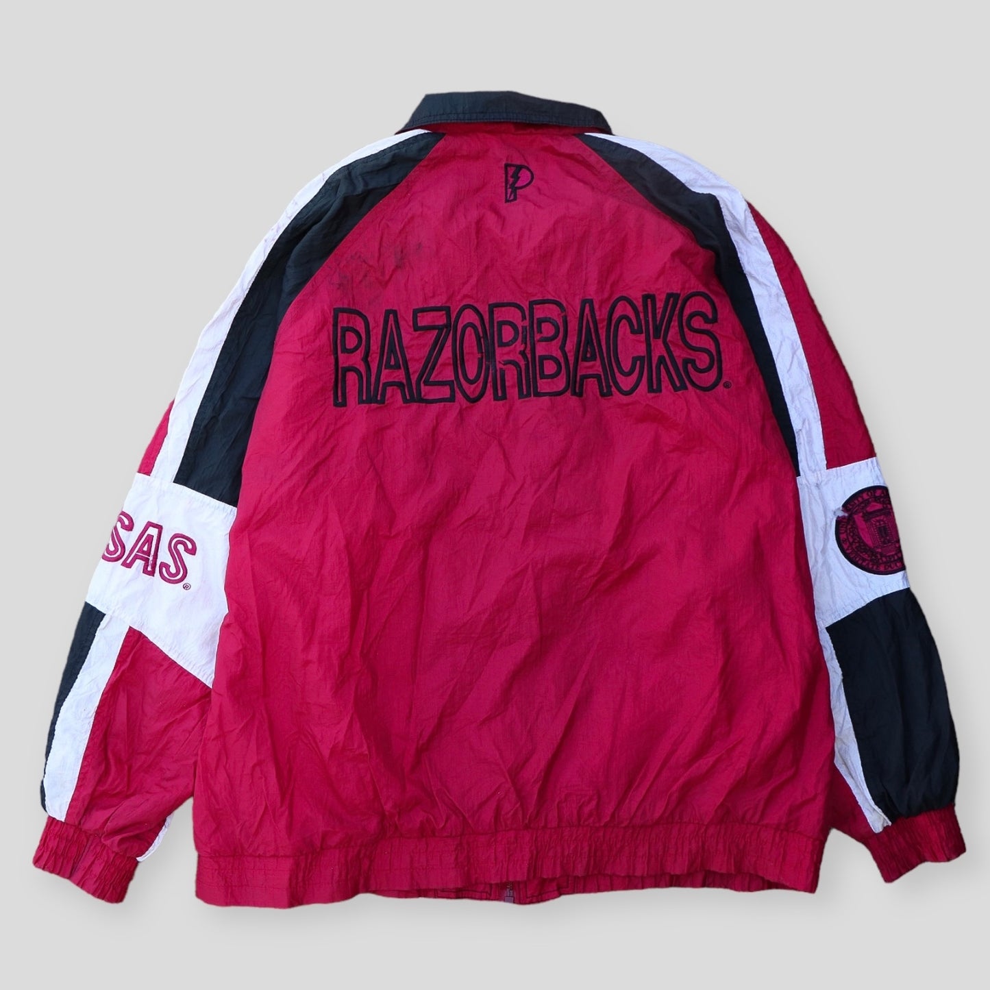 90s Arkansas Razorback Vintage Retro Wind Breaker - backtovida