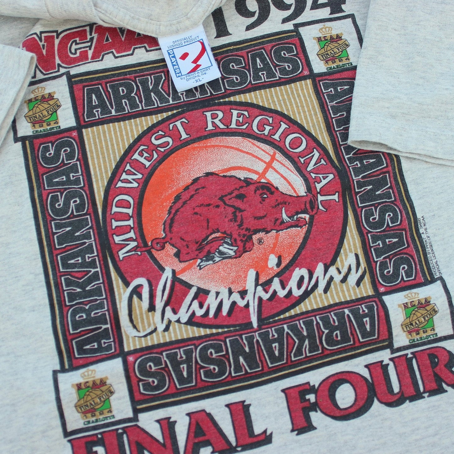 1994 NCAA Champions Arkansas Final Four Tee - XL