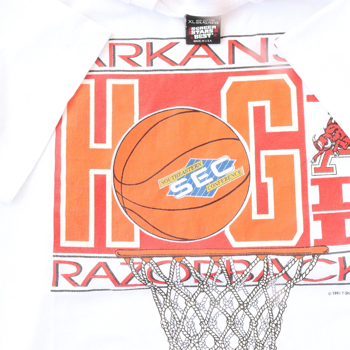 1991 Southern SEC Conference Hog Ball Tee - backtovida