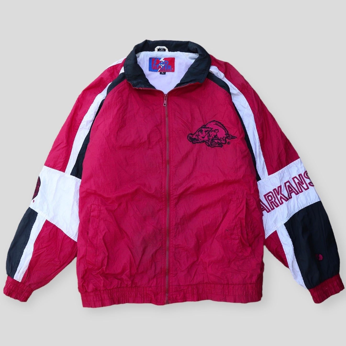90s Arkansas Razorback Vintage Retro Wind Breaker - backtovida