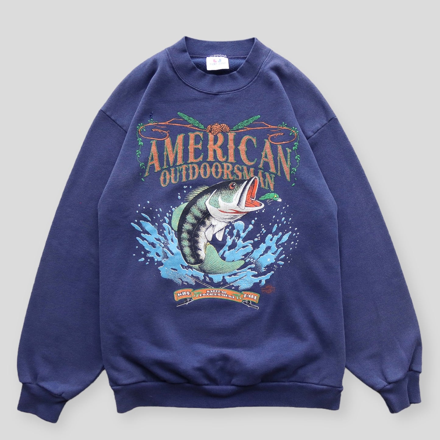 90s Vintage American Outdoors Fishing Crewneck - backtovida
