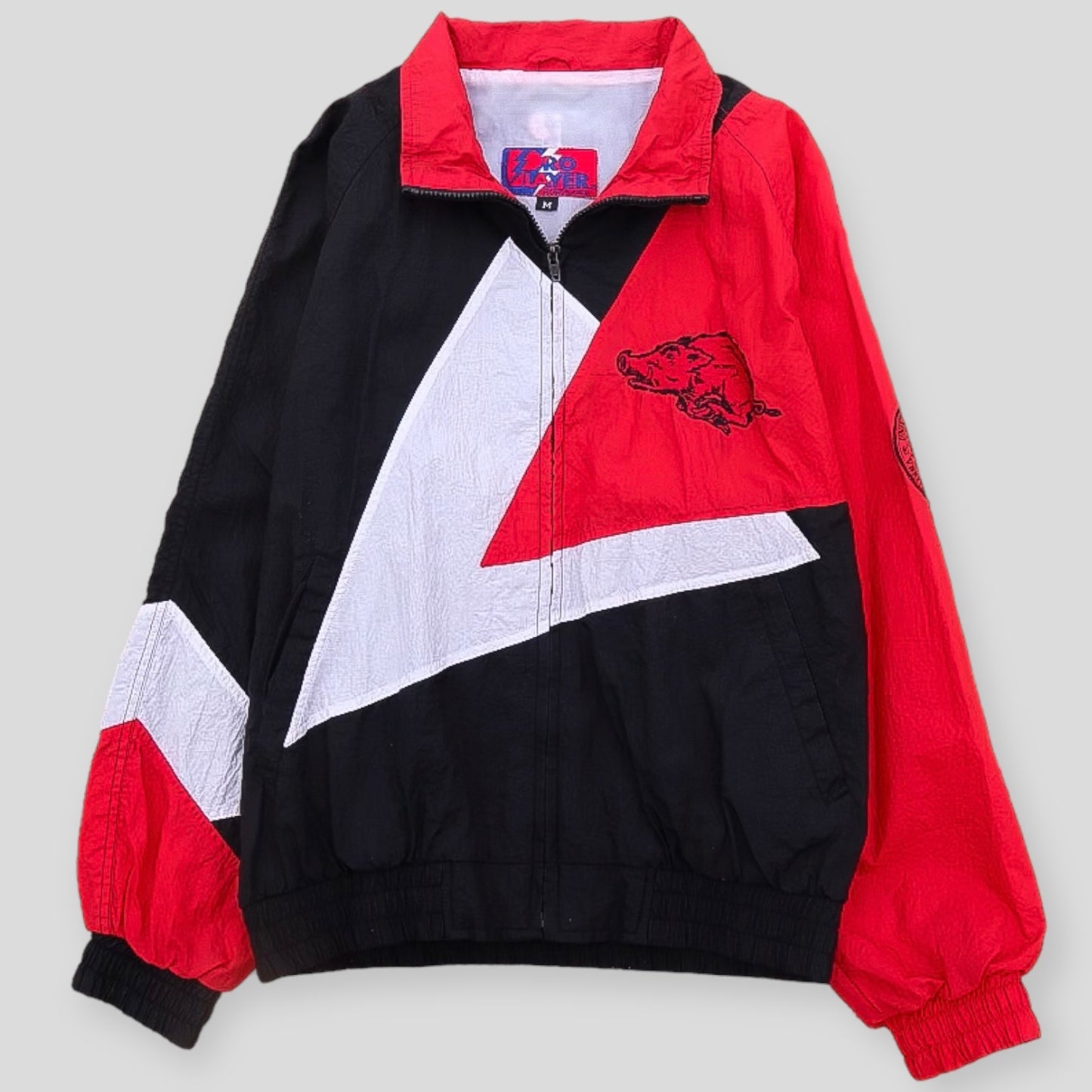 90s Arkansas Razorback Pro Player Retro Vintage Wind Breaker - backtovida