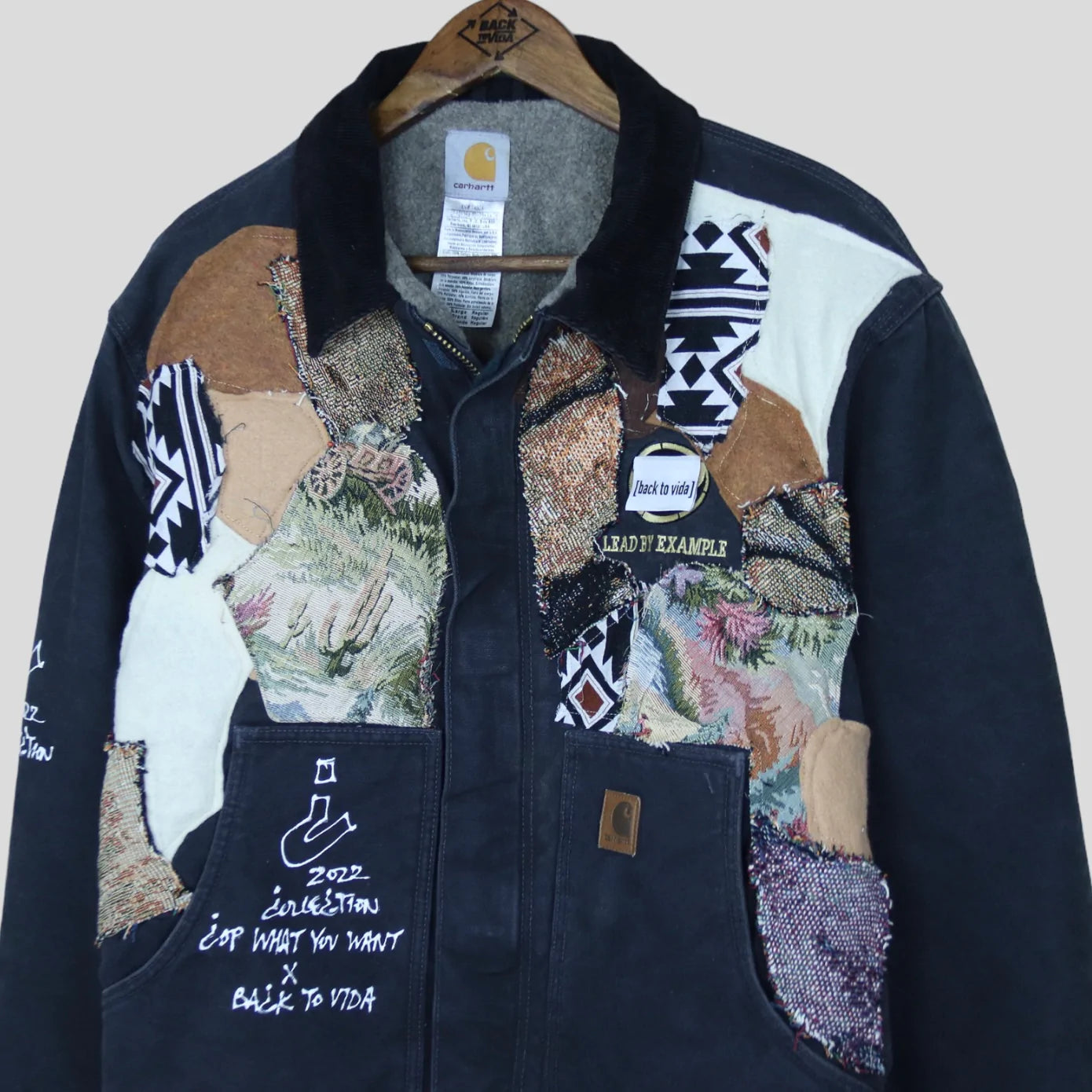 Vintage Reworked Carhartt Jacket sherpa lined - backtovida