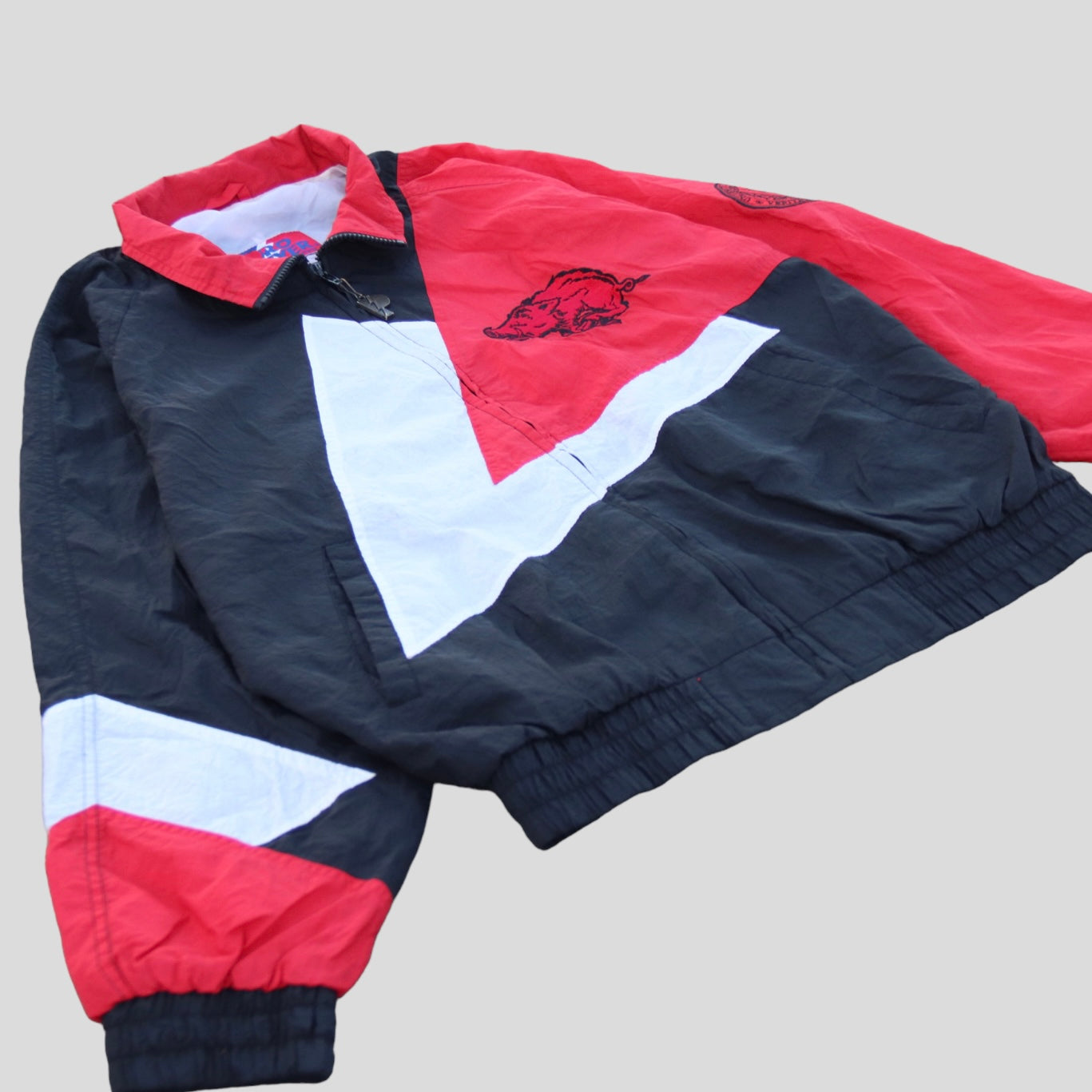 Arkansas Razorback Vintage Pro Player Wind Breaker - backtovida