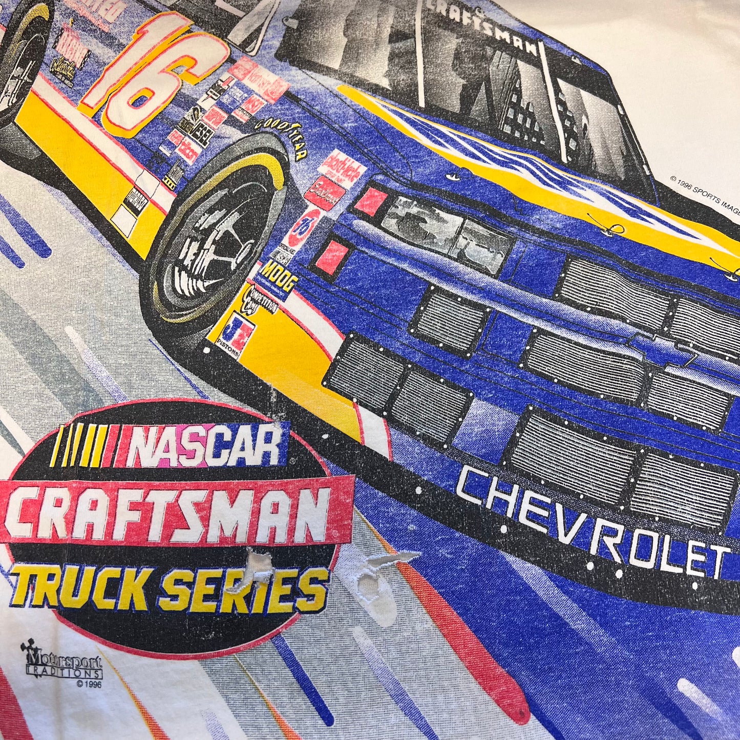 1996 Ron Hornaday NAPA Chevy Vintage AOP T-Shirt - backtovida