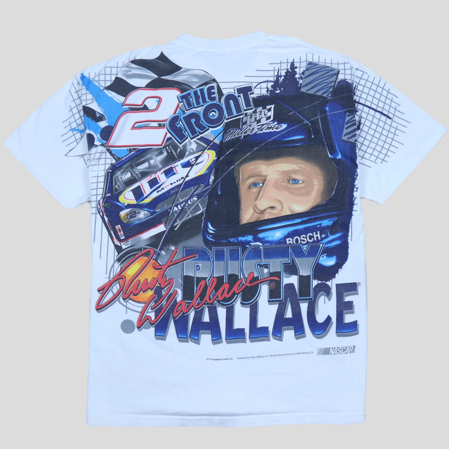 1990’s Dusty Wallace AOP Nascar Vintage T-Shirt - backtovida