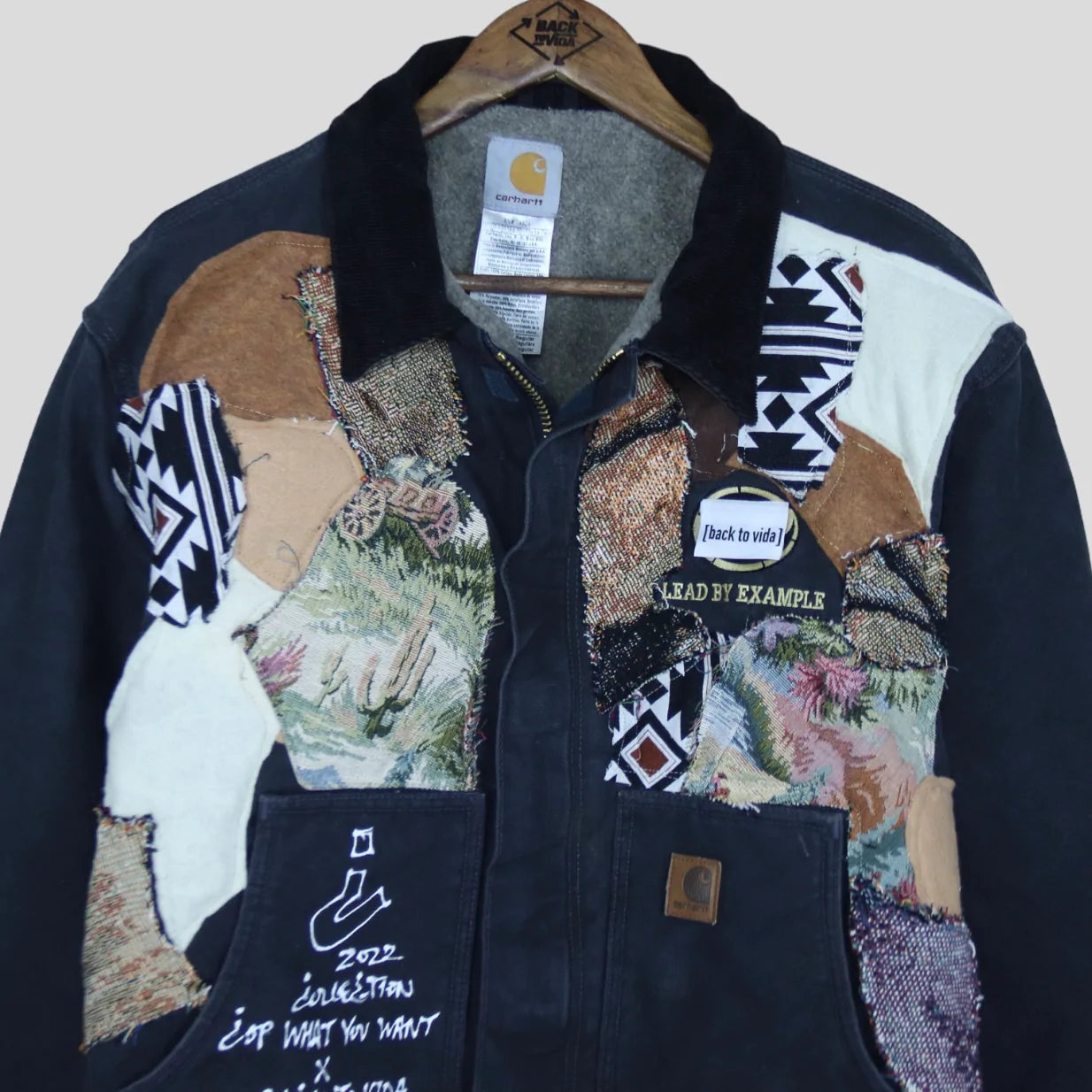 Vintage Reworked Carhartt Jacket sherpa lined - backtovida