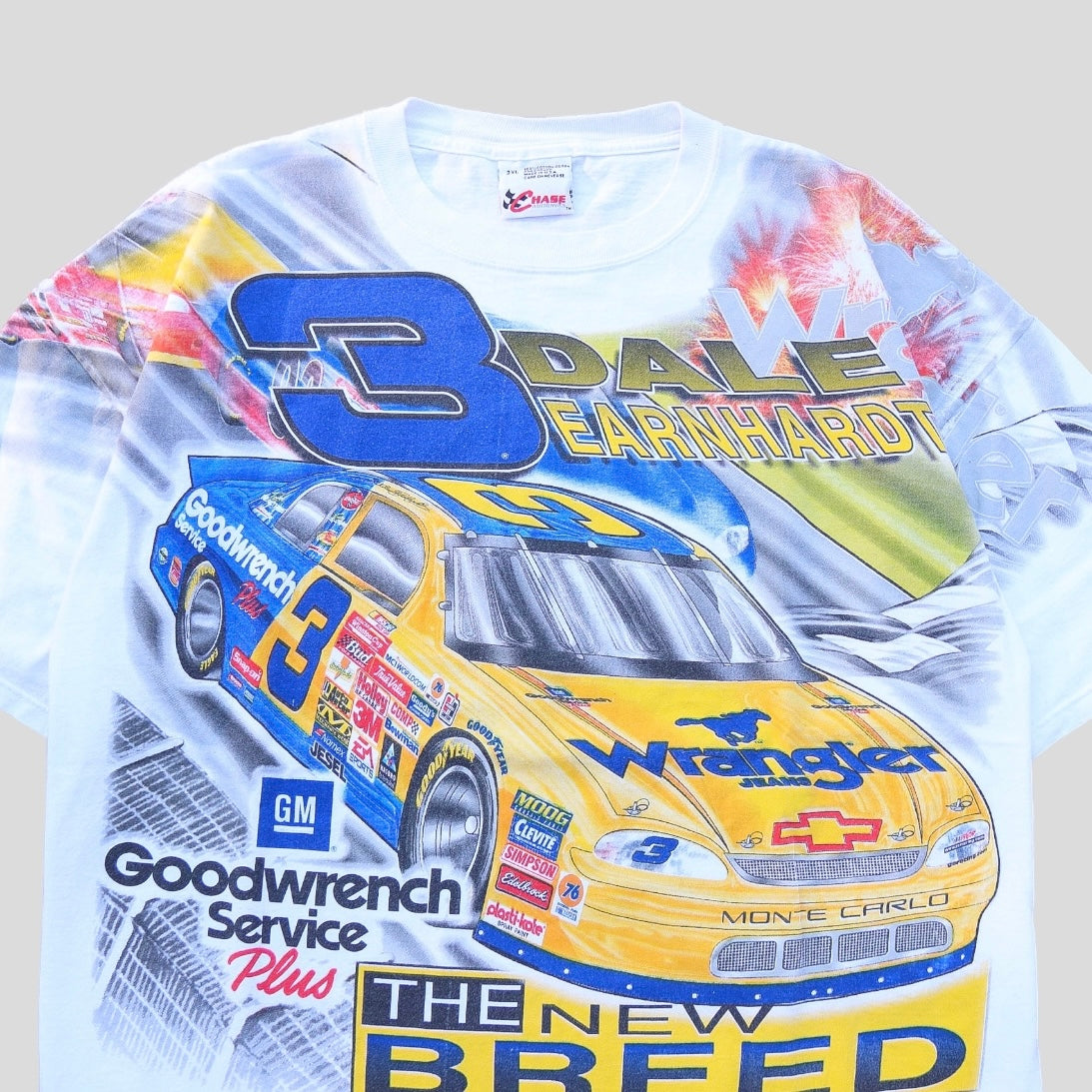 1990s Dale Earnhardt “The New Breed” AOP NASCAR T-Shirt - backtovida