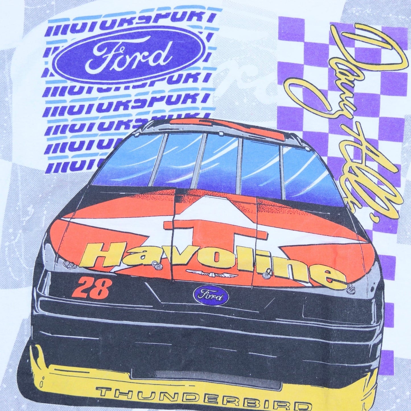 1990’s Rare Davey Allison AOP Nascar T-Shirt - backtovida