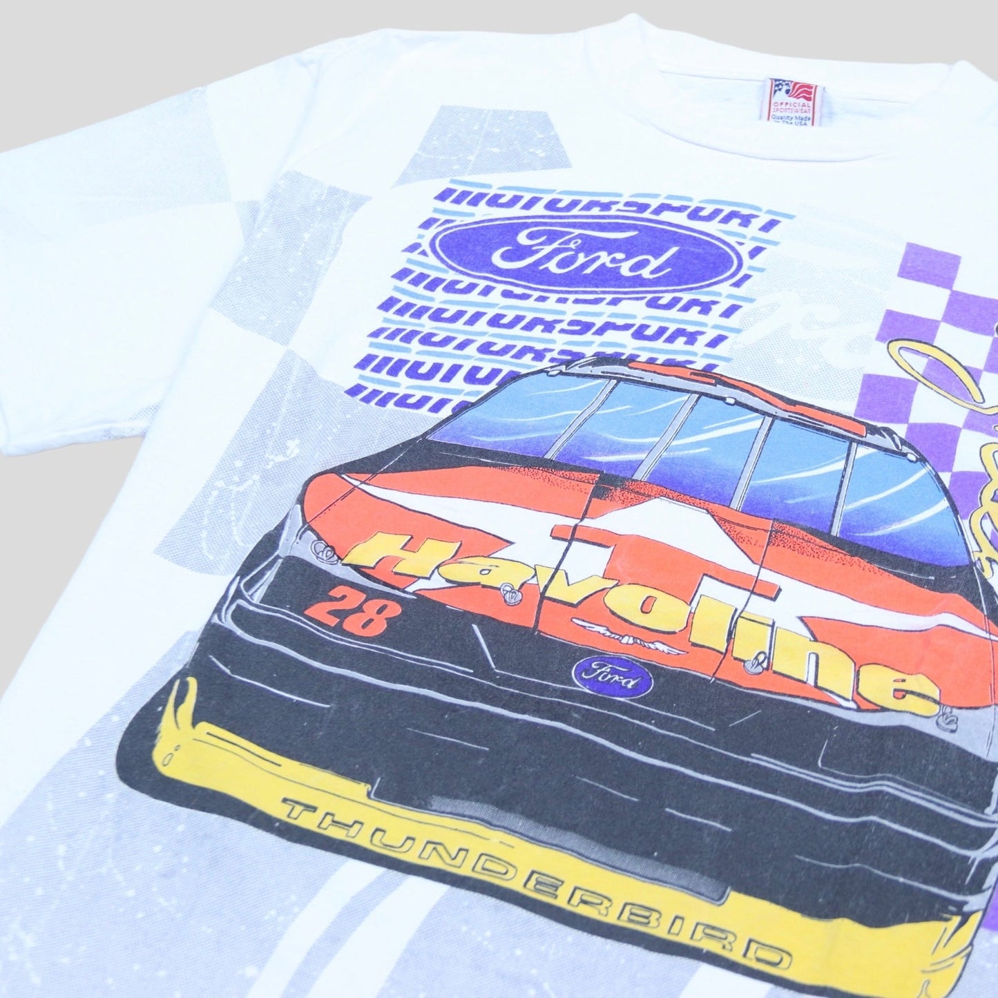 1990’s Rare Davey Allison AOP Nascar T-Shirt - backtovida
