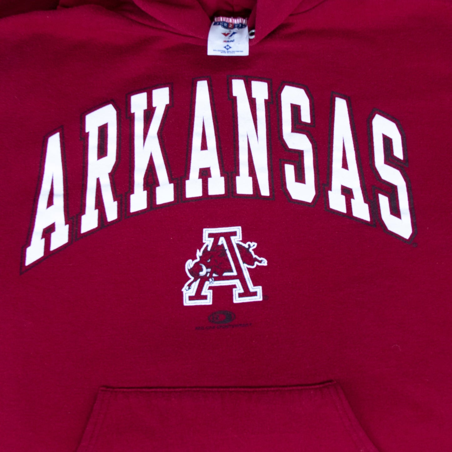 90's Arkansas Razorbacks Vintage Hoodie - backtovida