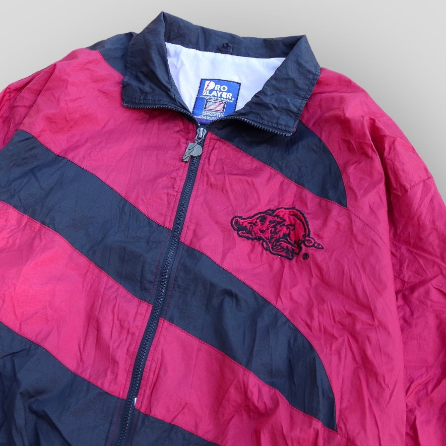 90s Razorbacks Shark Style Pro Layer Wind Breaker - backtovida