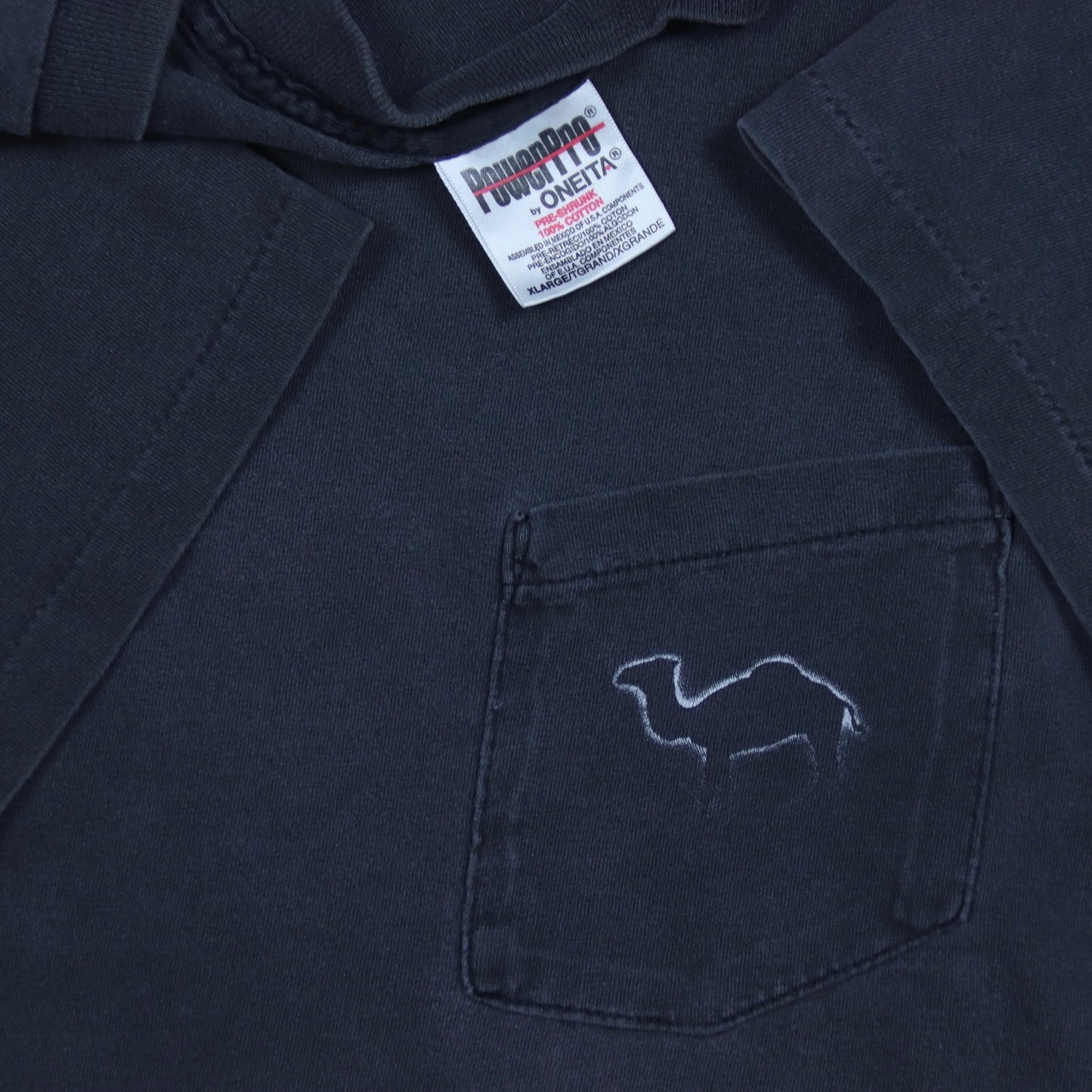 90s Camel Faded Pocket Tee Vintage T-Shirt - backtovida
