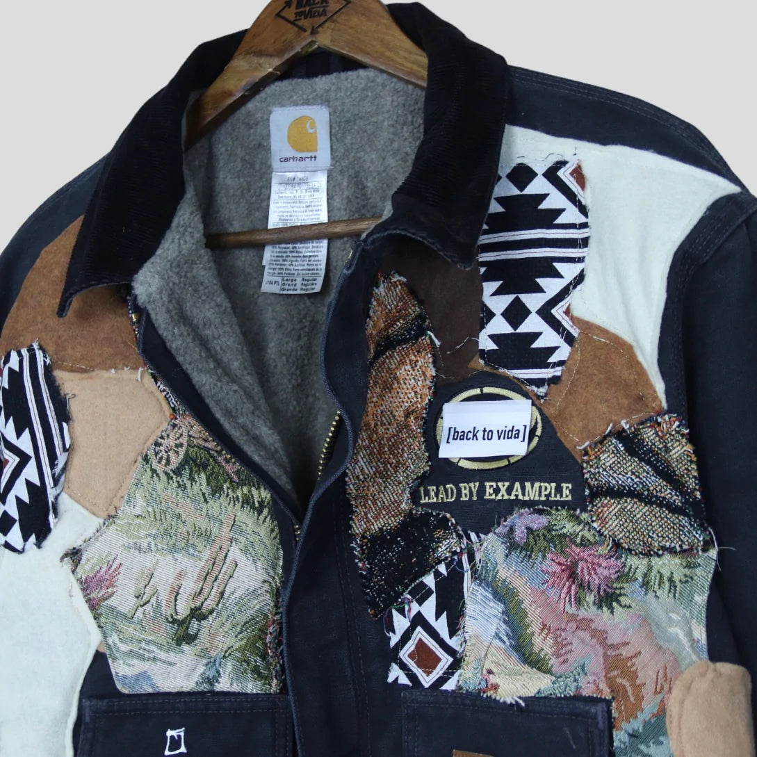 Vintage Reworked Carhartt Jacket sherpa lined - backtovida