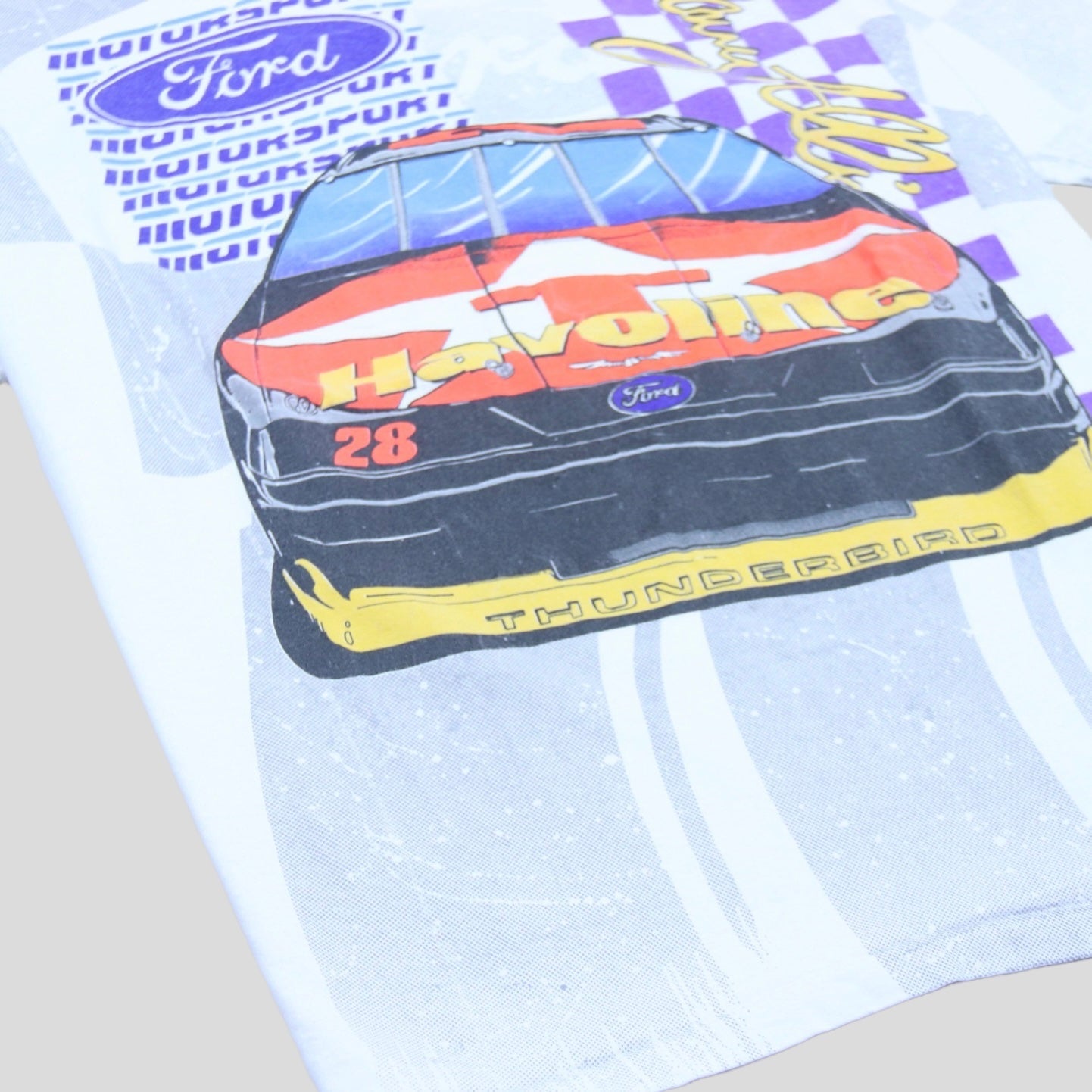1990’s Rare Davey Allison AOP Nascar T-Shirt - backtovida