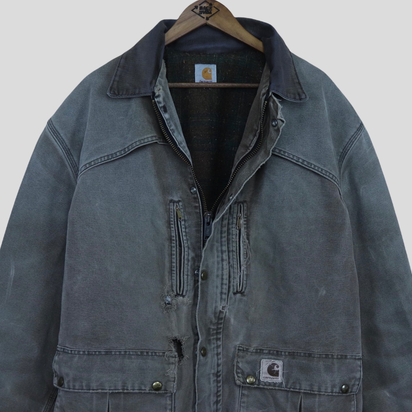 Vintage Carhartt Fleece Lined Detroit Jacket - backtovida