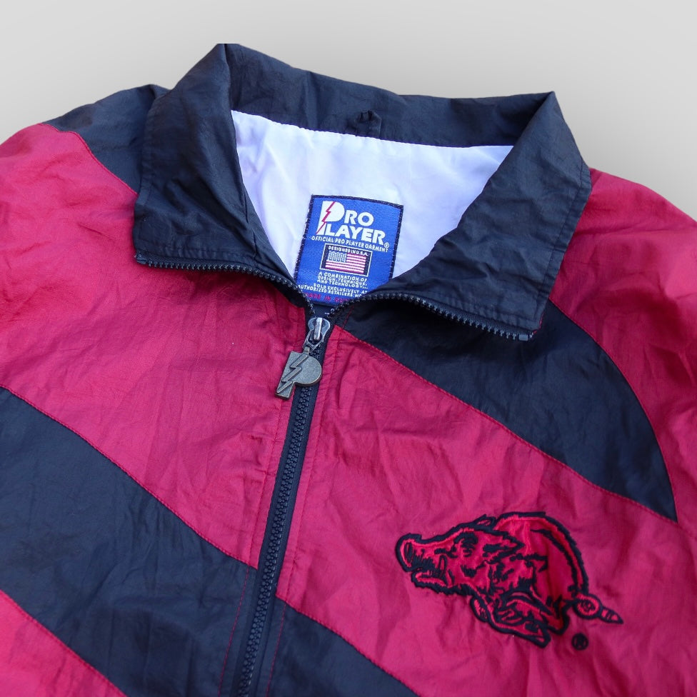 90s Razorbacks Shark Style Pro Layer Wind Breaker - backtovida