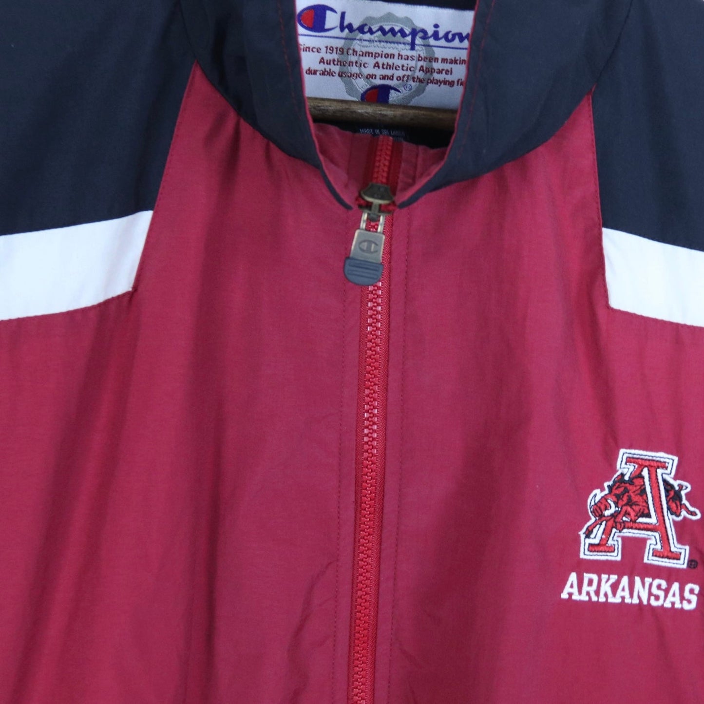 90’s Razorbacks Champion Lined Windbreaker - backtovida