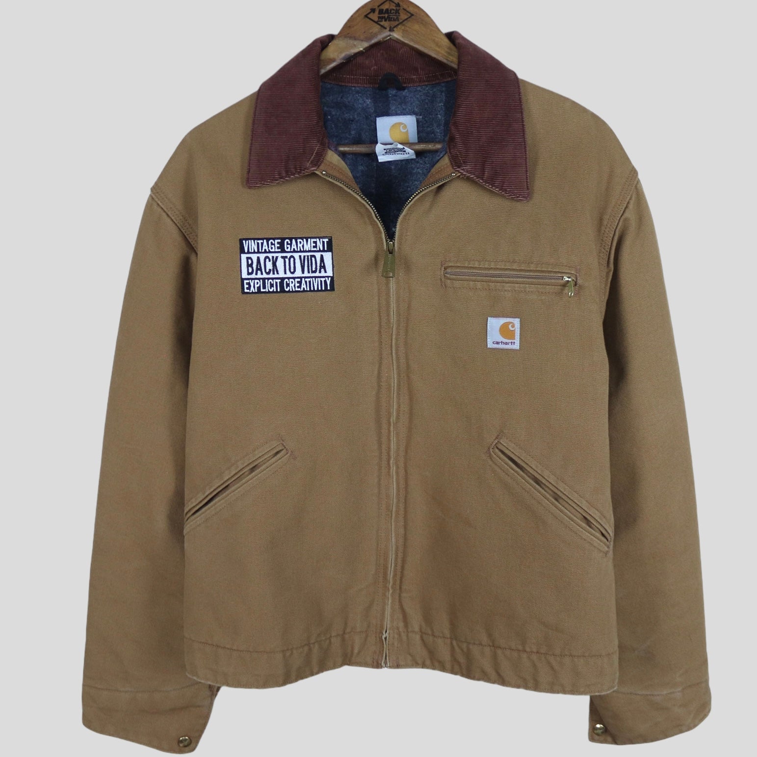 ジャケット・アウター 90'Carhartt blanket liner detroit jacket VINTAGE CARHARTT DETROIT STYLE BLANKET LINED JACKET J001 BLK