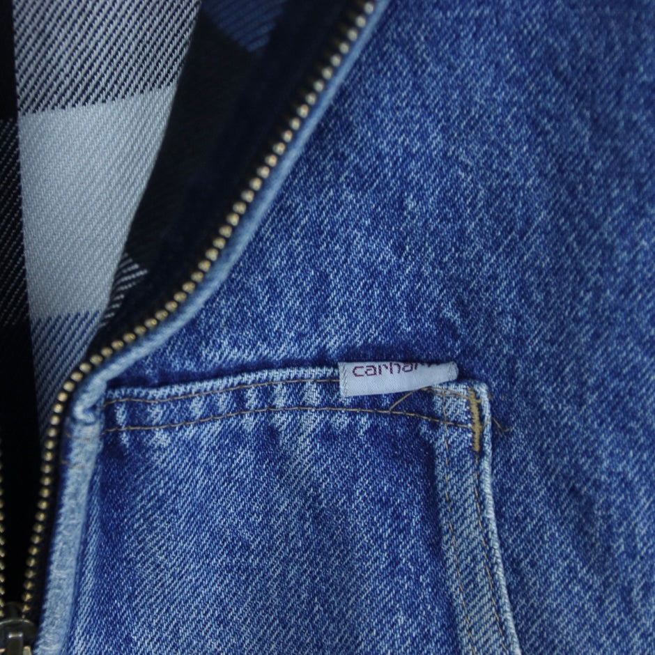 Vintage Carhartt Denim/Blanket Lined Hooded Jacket - backtovida