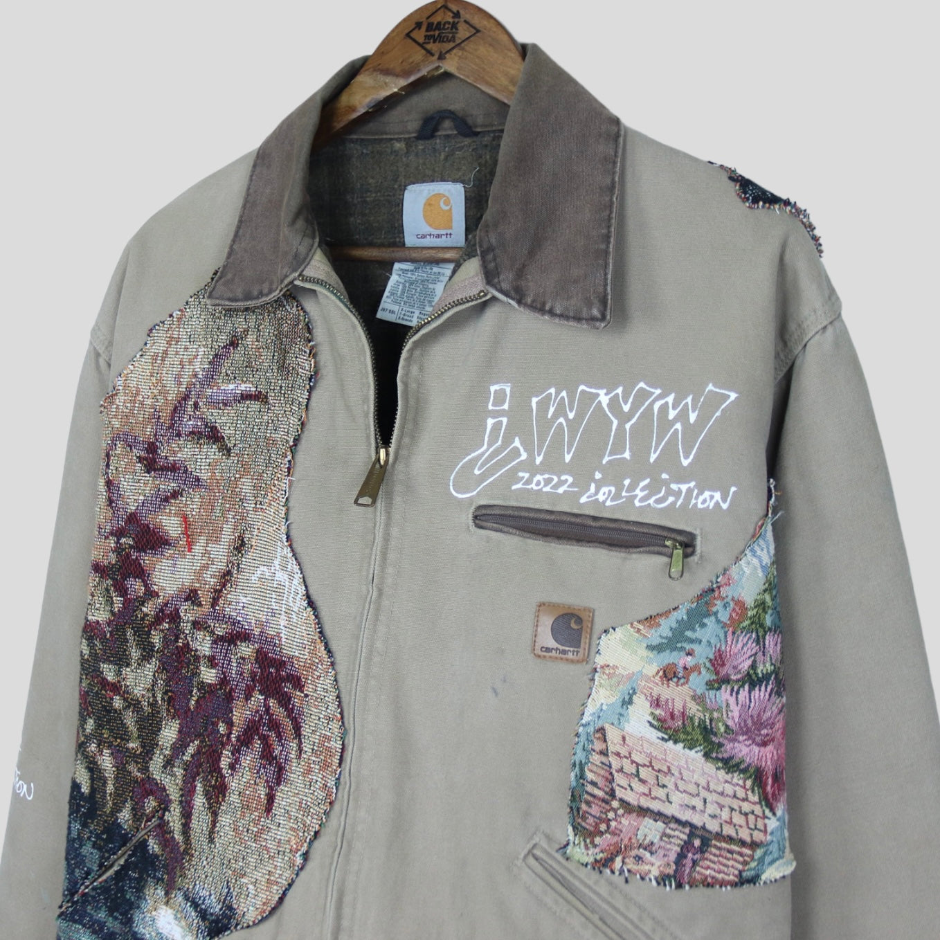 90s Vintage Reworked Carhartt Detroit Jacket Blanket lined - backtovida