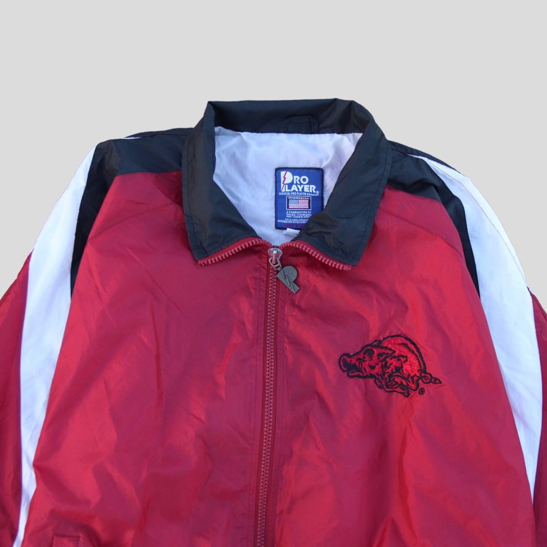 Vintage Razorbacks Pro Player Wind Breaker - backtovida