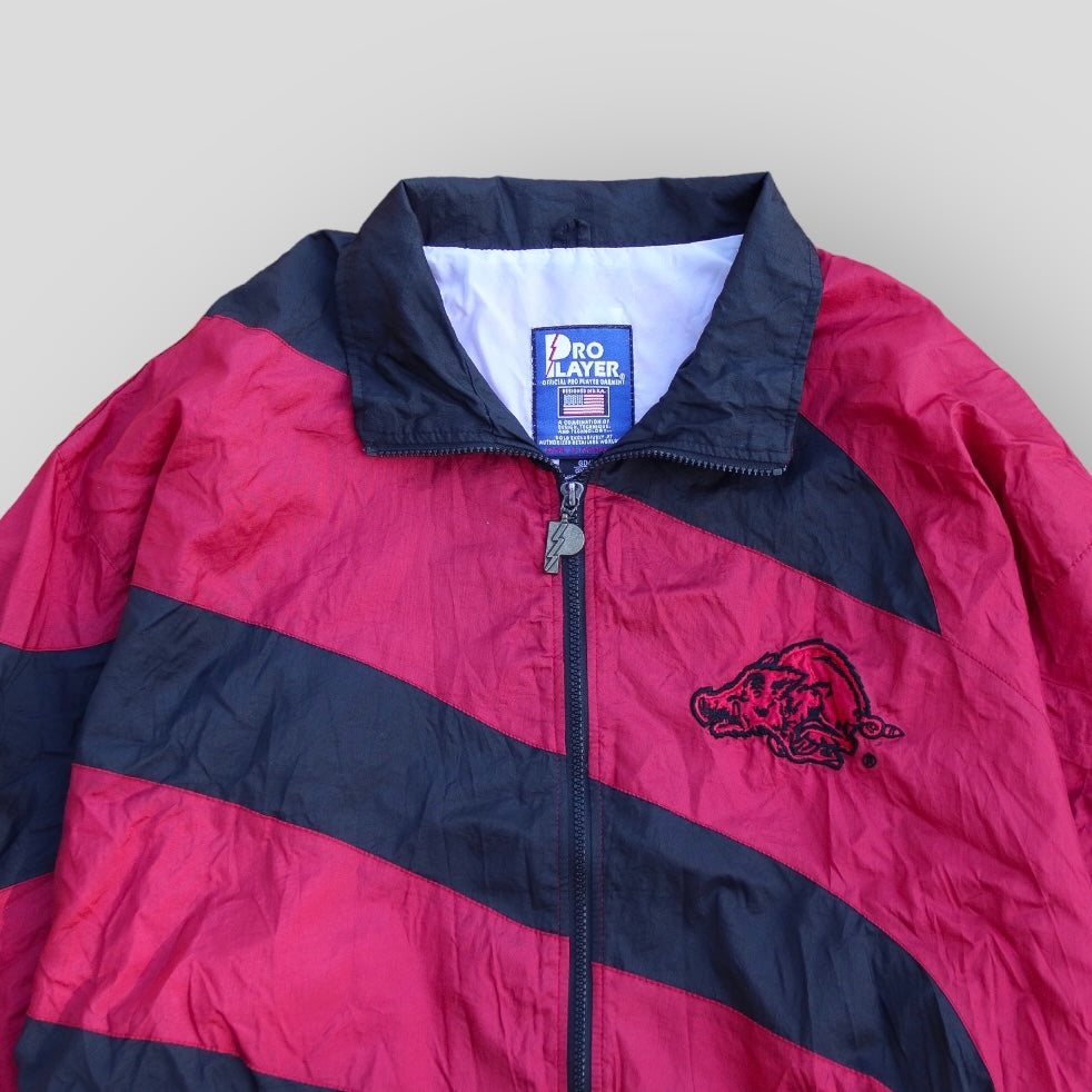 90s Razorbacks Shark Style Pro Layer Wind Breaker - backtovida