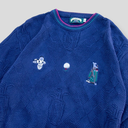 Vintage Golf Knit Sweater - XL