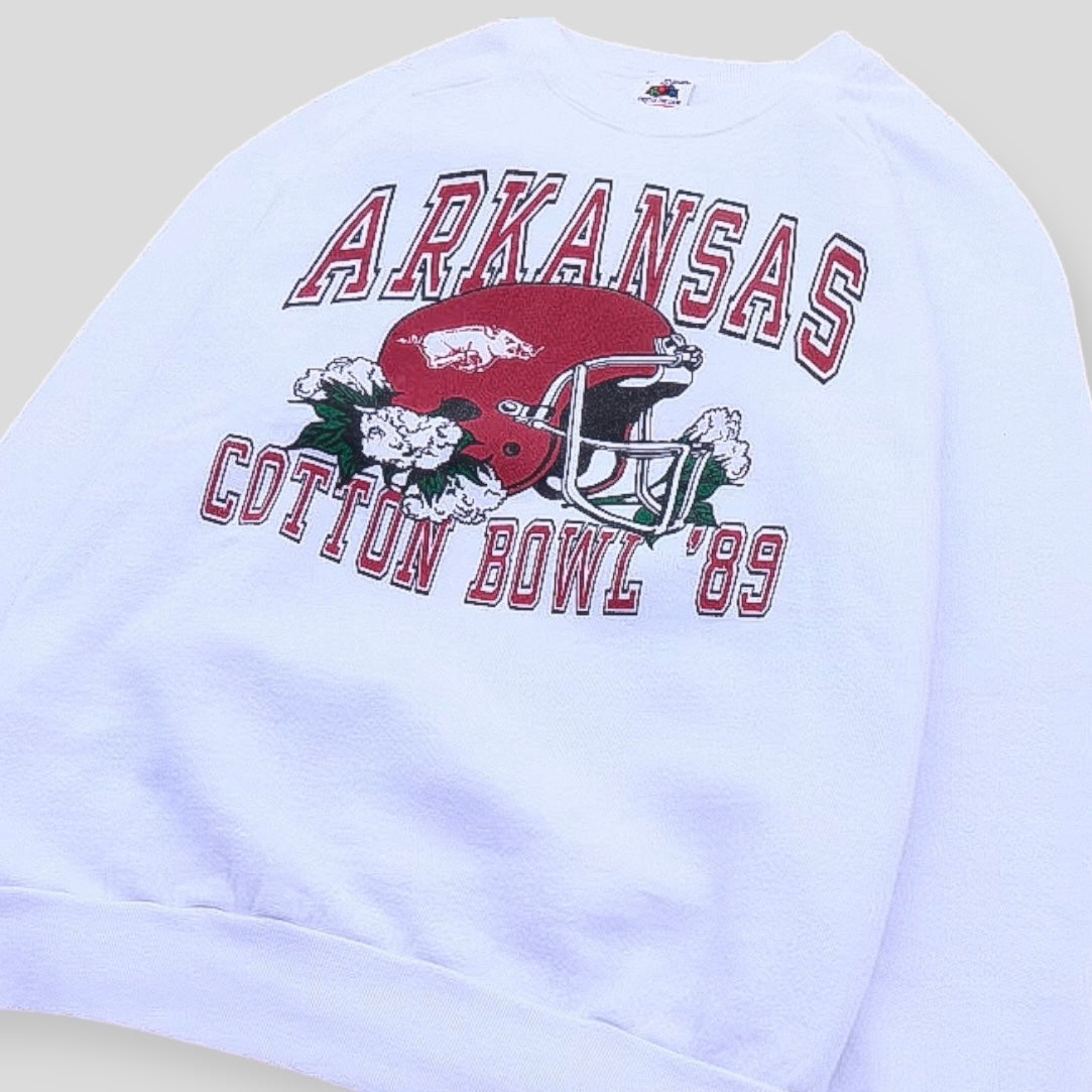 1989 Rare Arkansas Cotton Bowl Crewneck - backtovida