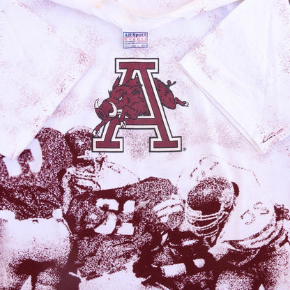 1993 Arkansas Razorbacks “Rare AOP” Football Tee - backtovida