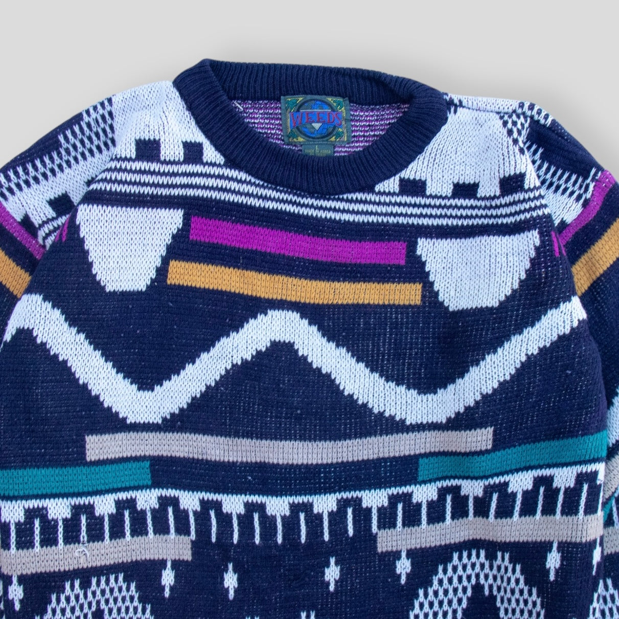 90s Weeds Knitted Sweater - L