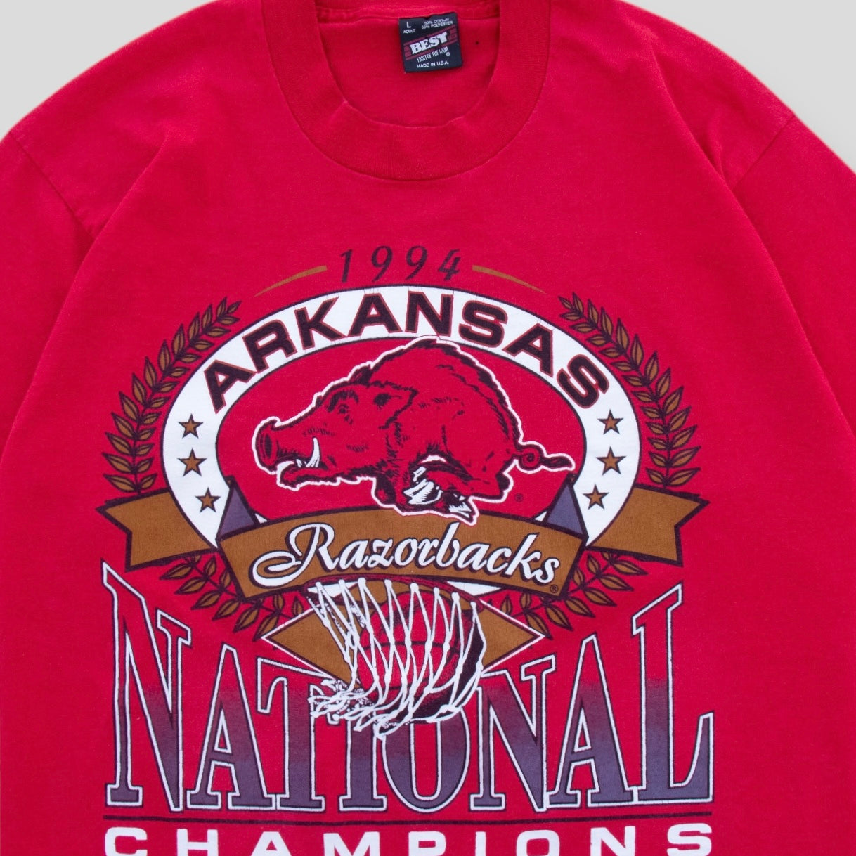 1994 National Champions Arkansas NCAA Tee - L