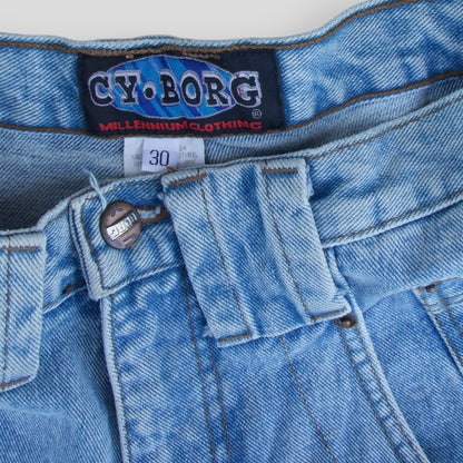 90s Vintage Cy. Borg Denim baggy Shorts - 30