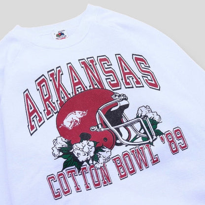 1989 Rare Arkansas Cotton Bowl Crewneck - backtovida