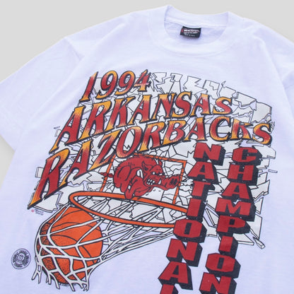 1994 Arkansas Razorbacks Shattered Backboard Game Tee - L