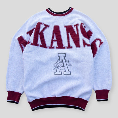 1990s Rare Razorbacks “ARKANSAS” Big Spell Out Crewneck