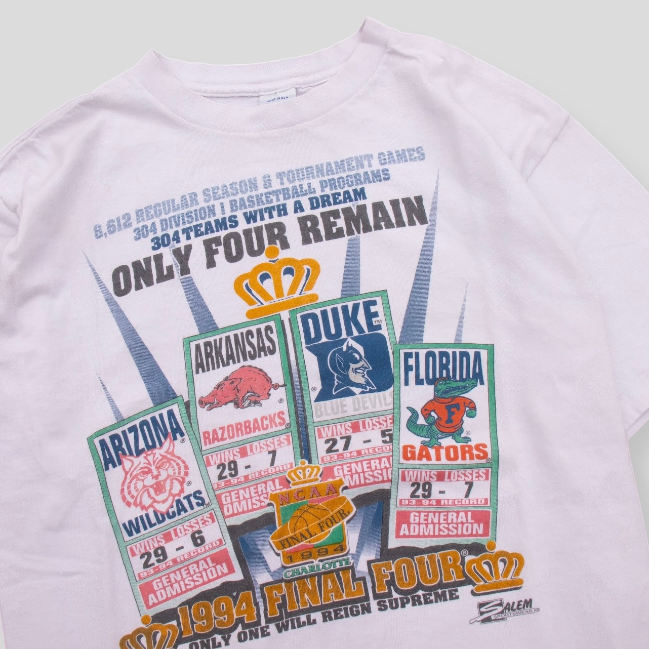 1994 NCAA Final Four “Only Four Remain” Game Tee - L