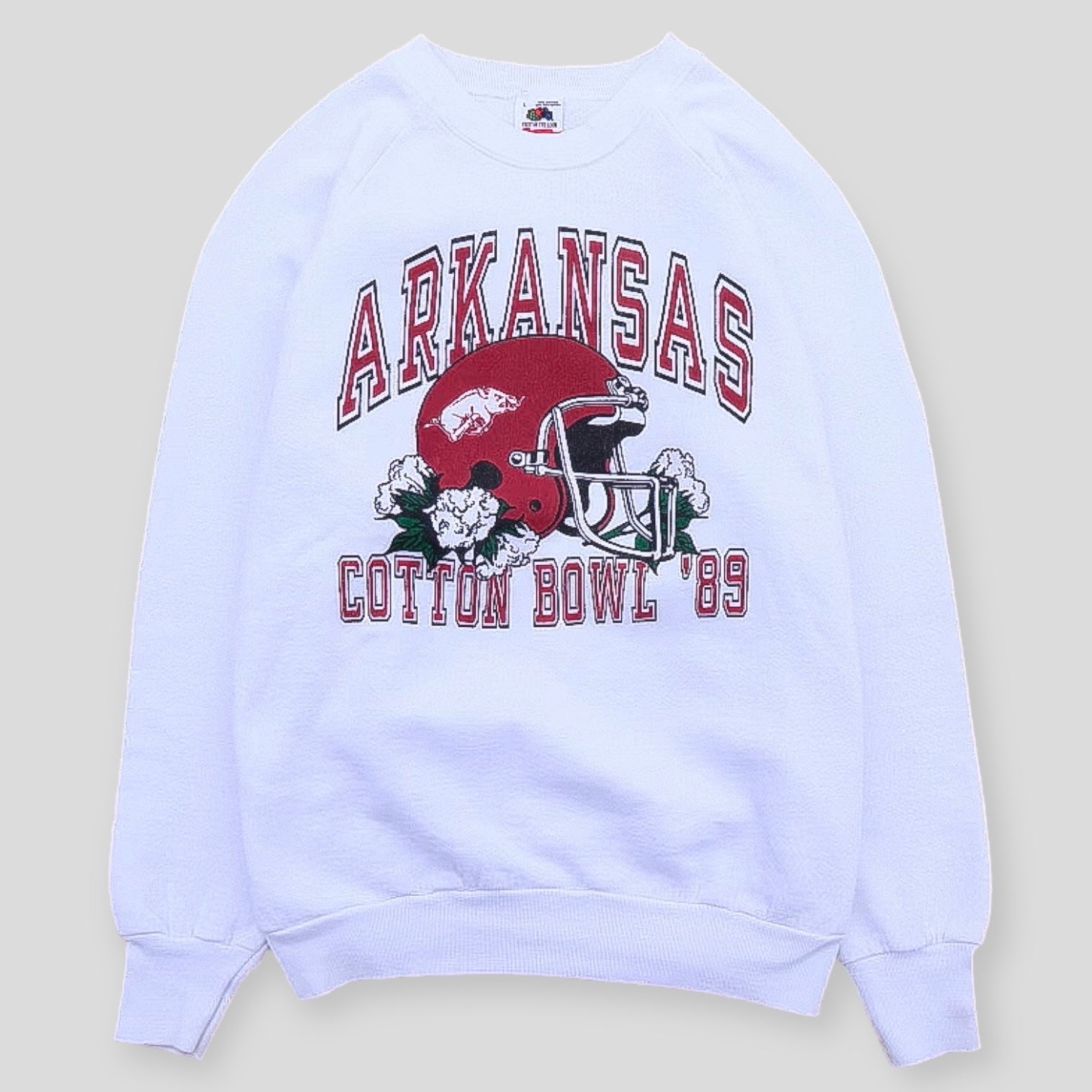 1989 Rare Arkansas Cotton Bowl Crewneck - backtovida