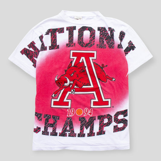 1990s Rare 1994 All Over Print National Champs Official T-Shirt