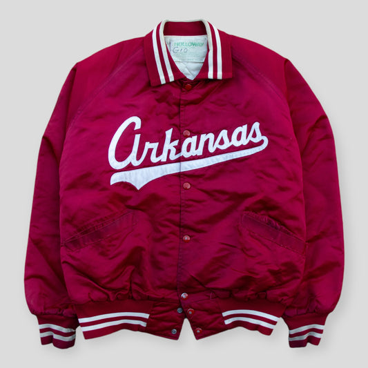 80s Rare Arkansas Script Varsity Jacket