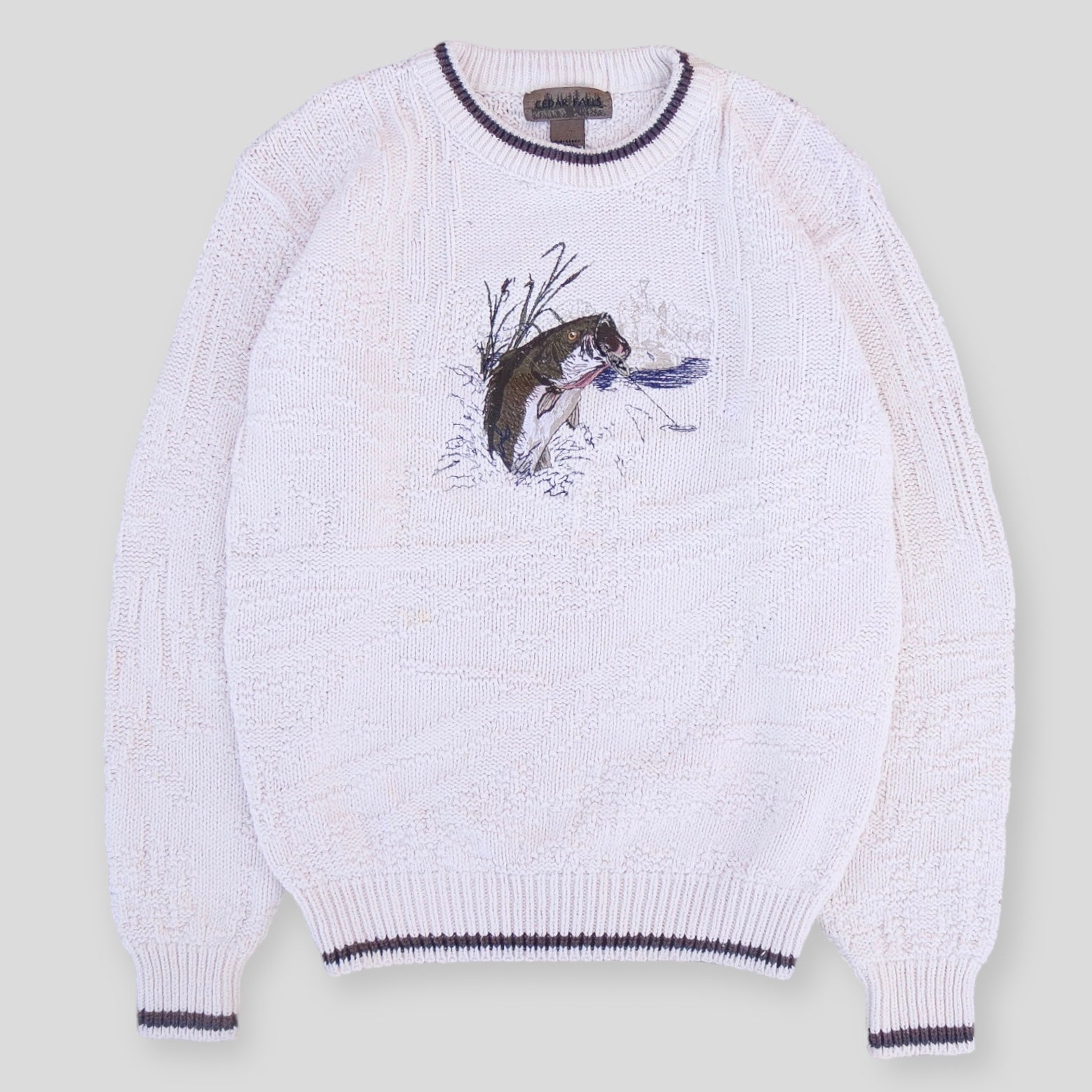 90s Vintage Knitted Nature Crewneck - backtovida